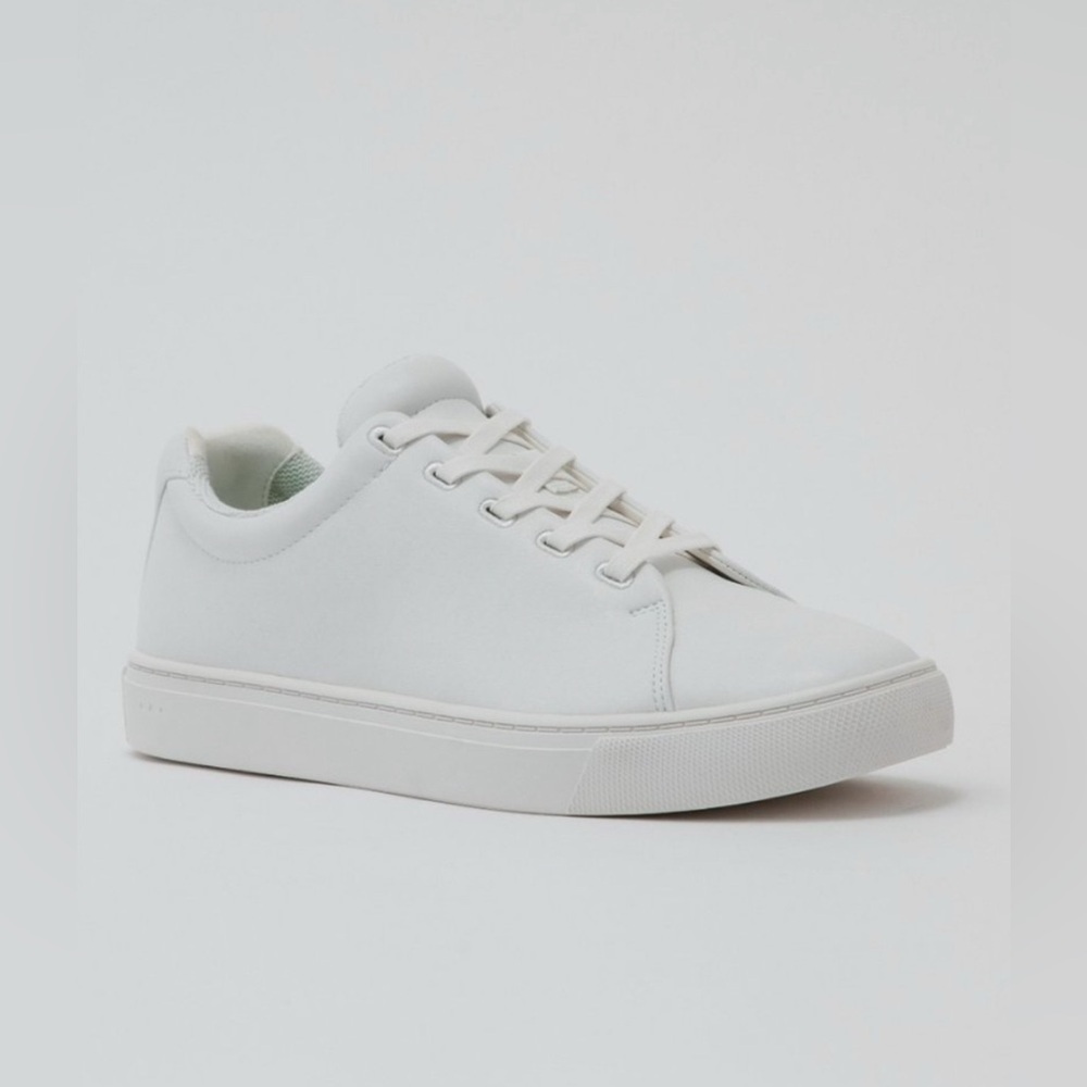 Projext Men’s Scooter One Leather Low-Top Sneakers White Lace Up Sz 8.5 US 41 EU